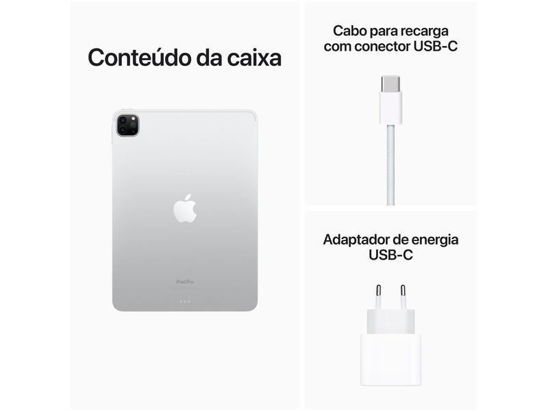 Apple iPad Pro 11” 4ª Geração Wi-Fi + Cellular - 128GB Prateado